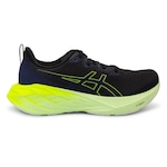 Tênis ASICS Novablast 4 - Masculino PRETO/VERDE