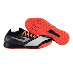 Chuteira Futsal Topper Dominator Fuse - Adulto PRETO/LARANJA