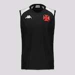 Camiseta Regata Kappa Vasco Treino Comissão 2024 - Masculina PRETO