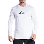 Camiseta Quiksilver Surf Solid Streak Ls - Masculina BRANCO