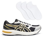 Kit Tênis Asics Gel-Nagoya St + 3 Pares de Meias Masculino PRETO/PRATA