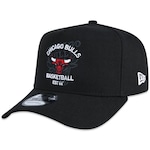 Boné Aba Curva New Era 940 A-Frame Chicago Bulls Core - Snapback - Adulto PRETO