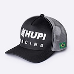 Boné Aba Curva Hupi Racing - Snapback - Adulto PRETO/CINZA