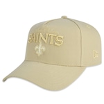 Boné Aba Curva New Era 940 A-Frame New Orleans Saints Color In Color - Snapback - Adulto BEGE