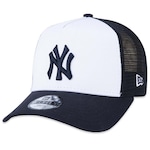 Boné New Era 940 A-Frame New York Yankees - Snapback - Trucker - Infantil BRANCO