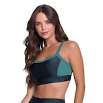 Top Selene com Bojo Fitness Feminino AZUL ESCURO