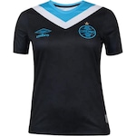 Camiseta Umbro Grêmio Iii - Feminina PRETO/AZUL