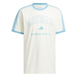 Camiseta Estampada Ringer Basketball adidas - Masculina BEGE