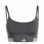 Top adidas Hyperglam Suporte Leve - Feminino CINZA ESC/CINZA