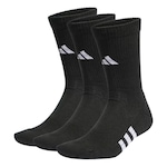 Kit Meia adidas Performance Cano Alto - 3 Pares - Unissex BRANCO/PRETO