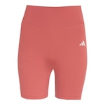 Shorts adidas Treino Básico - Feminino ROSA/BRANCO