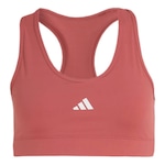 Top adidas Treino Básico Suporte Médio - Feminino ROSA/BRANCO