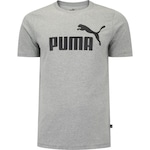 Camiseta Masculina Puma Manga Curta ESS Tee Logo CINZA