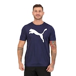 Camiseta Puma Active Big Logo - Masculina AZUL ESC/BRANCO