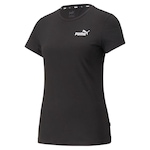 Camiseta Puma Essentials Small Logo - Feminina PRETO/BRANCO