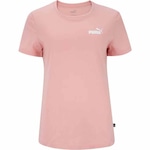 Camiseta Puma Essentials Small Logo - Feminina ROSA CLA/BRANCO