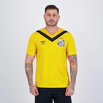 Camisa do Santos Iii 2024 com Número Umbro - Masculina AMARELO