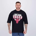 Camiseta Nba Metal Team Chicago Bulls - Masculina PRETO