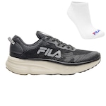 Kit Tênis Fila Maxximus + Meia - Masculino PRETO/CINZA