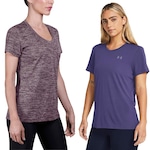 Camiseta Under Armour Tech Ssv-Twist + Camiseta Under Armour Tech Solid - Feminina AZUL