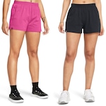 Short Under Armour Campus - 2 Unidades - Feminino PRETO