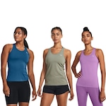 Camiseta Regata Under Armour Hg Racer - 3 Unidades - Feminina ROXO