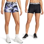 Short Under Armour Heatgear Authentics Printed - 2 Unidades - Feminino PRETO