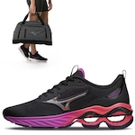 Tênis Mizuno Wave Frontier 15 + 1 Mala Mizuno Treino Gym - Feminino PRETO