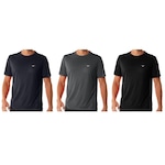 Camiseta Mizuno Energy - 3 Unidades - Masculina PRETO