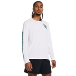 Camiseta Manga Longa Under Armour Run Anywhere - Masculina BRANCO