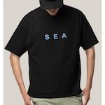 Camiseta Oversized Algodão Prime Wss Sea - Masculina PRETO