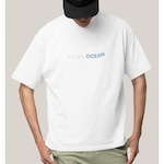 Camiseta Oversized Algodão Prime Wss Ocean - Masculina BRANCO