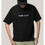 Camiseta Oversized Algodão Prime Wss Ocean - Masculina PRETO