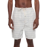 Bermuda Hd Linen Strip - Masculina BEGE