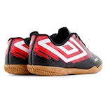 Chuteira Futsal Umbro Action - Infantil PRETO/VERMELHO