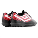 Chuteira Society Umbro Action - Infantil PRETO/VERMELHO