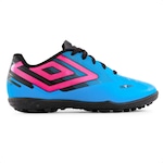 Chuteira Society Umbro Action - Infantil AZUL/ROSA