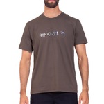 Camiseta Rip Curl Max Quest Masculina Deep Rock MARROM