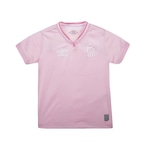 Camisa do Santos Outubro Rosa 2024 Umbro - Infantil ROSA