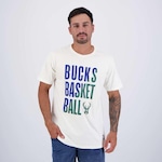 Camiseta Nba Milwaukee Bucks Colorful - Masculina BEGE