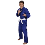 Kimono de Judo Mks Michi + Faixa Branca Iniciante - Adulto AZUL