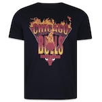 Camiseta New Era Chicago Bulls Core Fire - Masculina PRETO