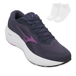 Tênis Mizuno Virtue e Meia Mz24 - Feminino AZUL ESC/ROXO