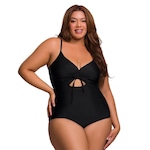 Maiô Selene com Recorte Plus Size - Feminino PRETO