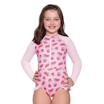 Maiô Manga Longa Selene - Infantil ROSA