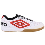 Chuteira Futsal Umbro Class+ - Masculino BRANCO/VERMELHO