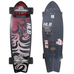 Semi Longboard Hondar Flow 32X9,5 Simulador de Surf PRETO/VERMELHO