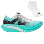 Kit Tênis New Balance Supercomp Elite V4 e Meia - Feminino AZUL/BRANCO