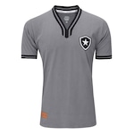 Camiseta do Botafogo Vintage Retro Mania Oficial Licenciada - Unissex CINZA