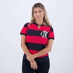 Camiseta do Flamengo Braziline Fla-Tri Crf - Feminina Vermelho/Preto